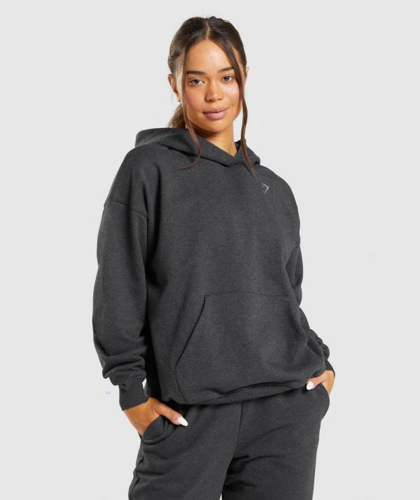 Gymshark Rest Day Sweats Hoodie Damen Schwarz | 2793NMJLF