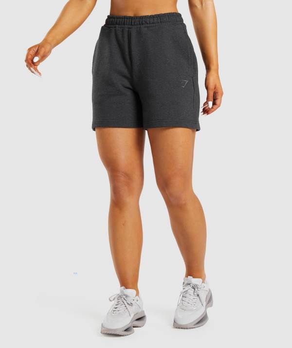 Gymshark Rest Day Sweats Kurze Hose Damen Schwarz | 1034PNKRL