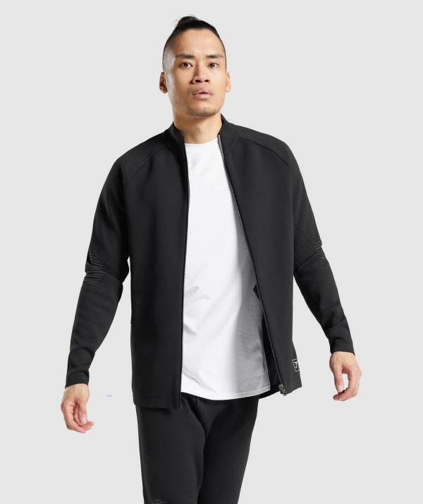 Gymshark Retake Full Zip Track Jacke Herren Tiefesgrau Schwarz | 7908HIYPZ