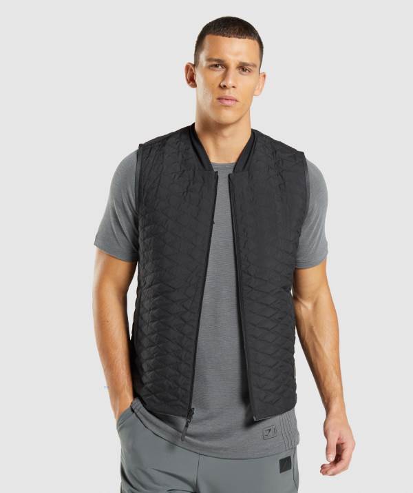 Gymshark Retake Reversible Weste Herren Tiefesgrau Schwarz | 1374NSIHJ