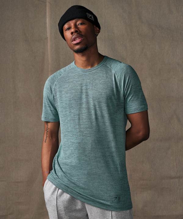 Gymshark Retake Seamless T-Shirt Herren Schwarz Blau | 7901TGJRB