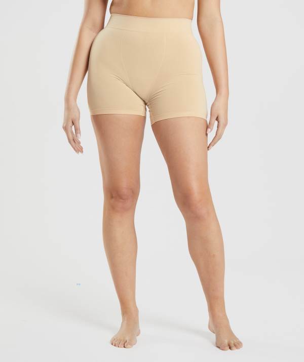 Gymshark Seamless Boxers Unterwäsche Damen Hellbraun | 3569HFGMN