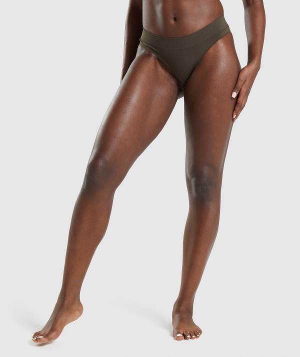 Gymshark Seamless Tanga Unterwäsche Damen Braun | 7045MGYDA