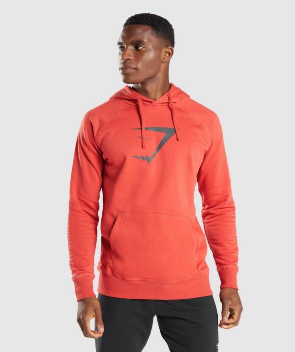 Gymshark Sharkhead Infill Hoodie Herren Rot | 3648ZPKXA