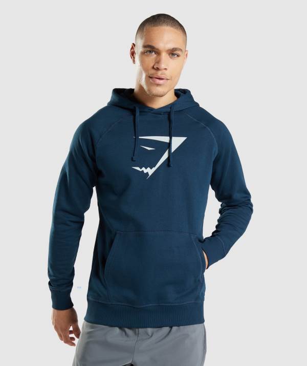Gymshark Sharkhead Infill Hoodie Herren Navy | 7135VMGLA