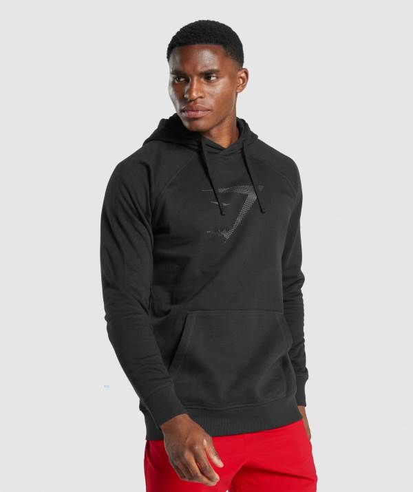 Gymshark Sharkhead Infill Hoodie Herren Schwarz | 8237XZKOL