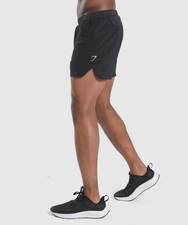 Gymshark Speed Evolve 5" Kurze Hose Herren Schwarz | 9061OYNCI
