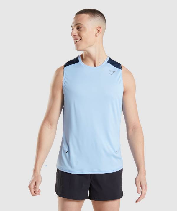 Gymshark Speed Evolve Muskelshirt Herren Grau Blau | 0684HETZI