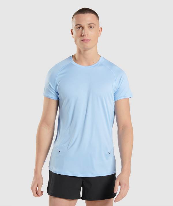 Gymshark Speed Evolve T-Shirt Herren Grau Blau | 5213DEVUS