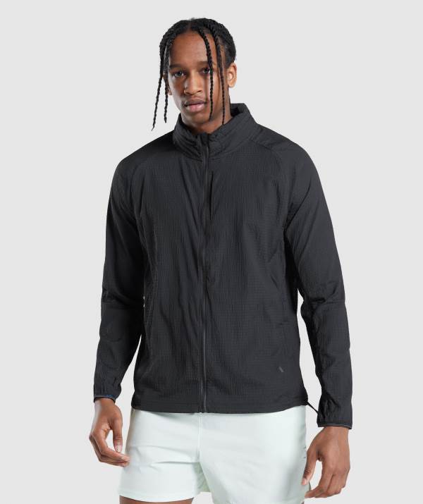 Gymshark Speed Evolve Windjacke Herren Schwarz | 1253STIZQ