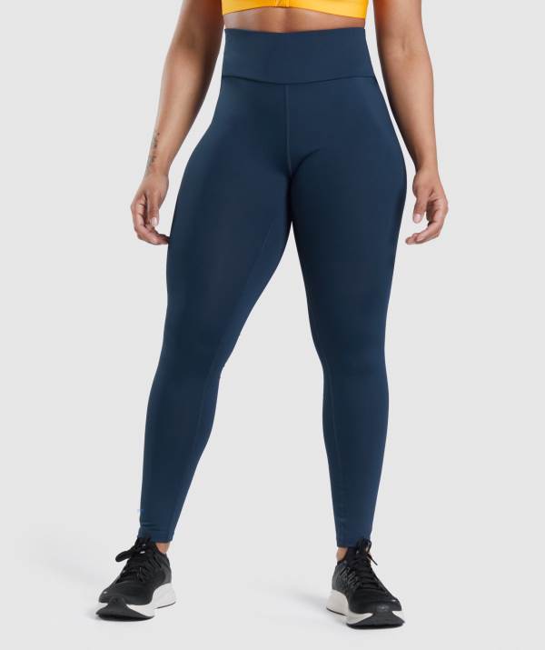 Gymshark Speed Leggings Damen Navy | 0187UYZKH