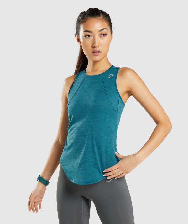 Gymshark Speed Muskelshirt Damen Türkis | 3079OLBDT