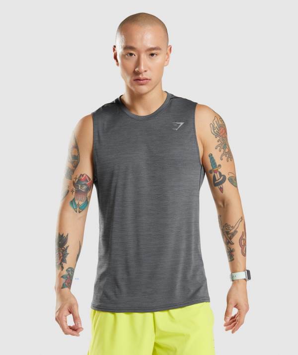 Gymshark Speed Muskelshirt Herren Schwarz Grau | 3475GECVR