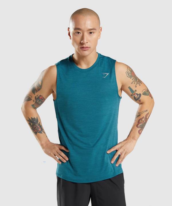 Gymshark Speed Muskelshirt Herren Türkis | 6408UFRKD