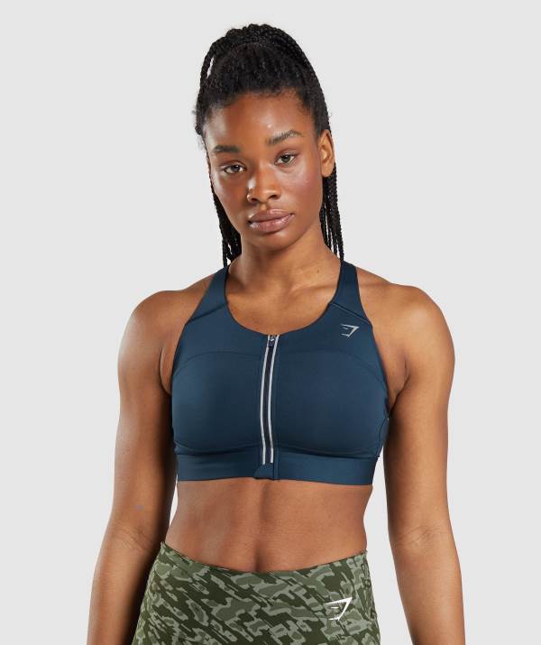 Gymshark Speed Sport BH Damen Navy | 0234MPQEB