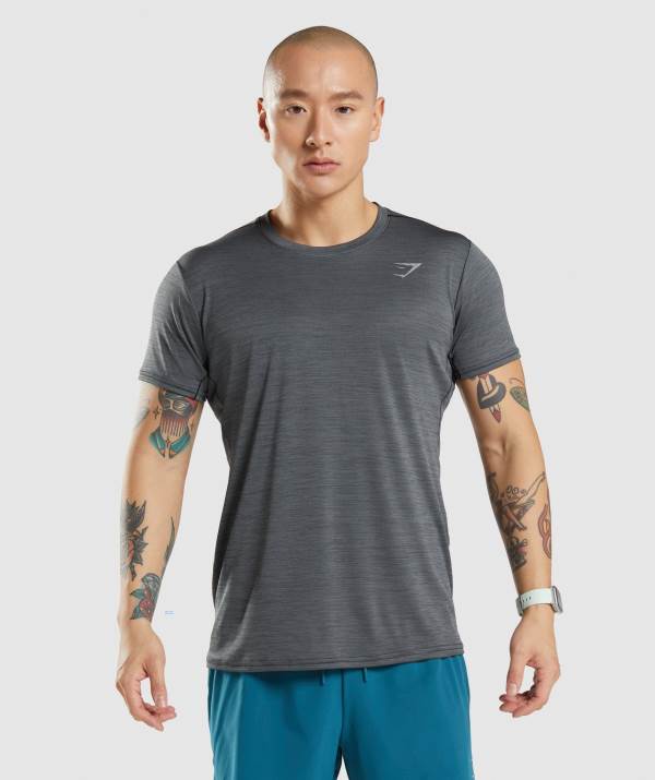 Gymshark Speed T-Shirt Herren Schwarz Grau | 1907PRNLQ