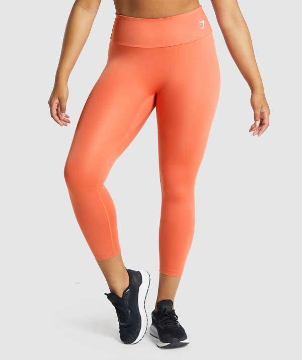 Gymshark Sport 7/8 Leggings Damen Orange | 2309RQDIP