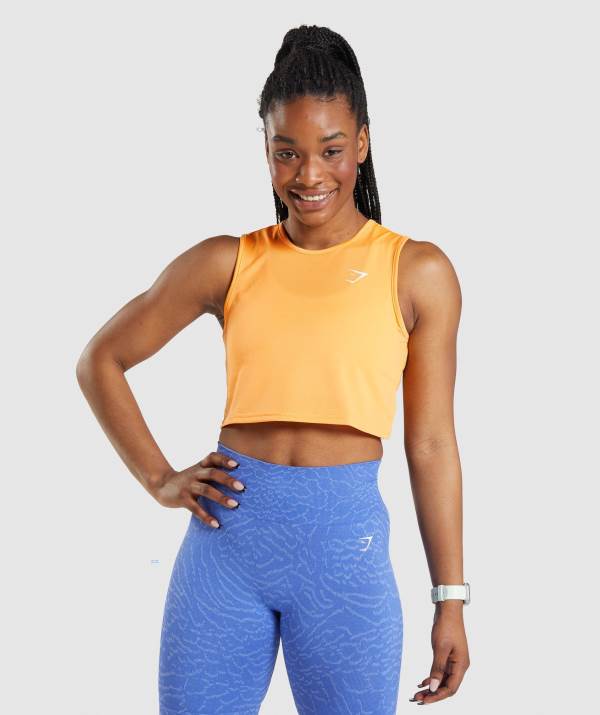 Gymshark Sport Crop Muskelshirt Damen Aprikose Orange | 2781JWEMD