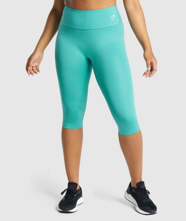 Gymshark Sport Cropped Leggings Damen Türkis | 7031BGKJV