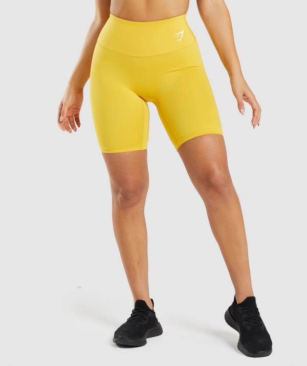 Gymshark Sport Cycling Kurze Hose Damen Gelb | 6745LUVXO