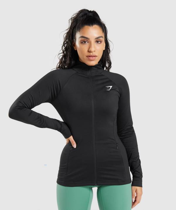 Gymshark Sport Jacke Damen Schwarz | 6571UACET