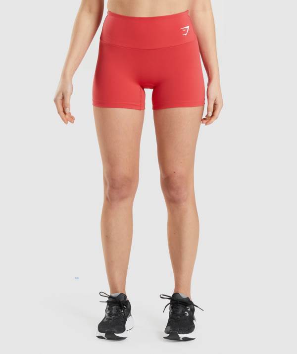 Gymshark Sport Kurze Hose Damen Rot | 8172CRMIQ