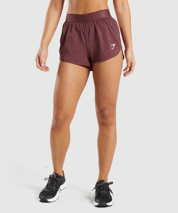 Gymshark Sport Loose Fit Kurze Hose Damen Rosa Braun | 3680PWSAC