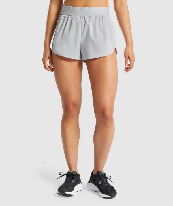 Gymshark Sport Loose Fit Kurze Hose Damen Hellgrau | 5682LQWFM
