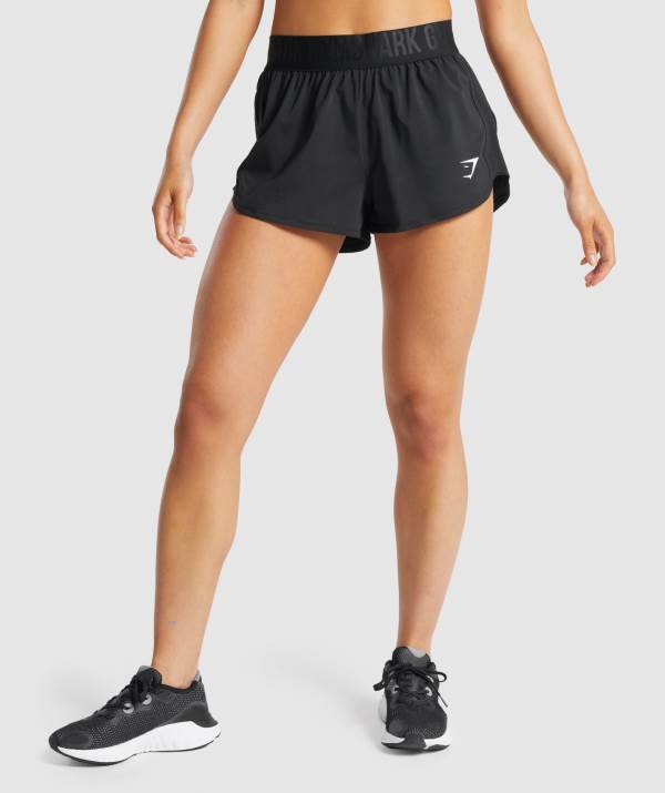 Gymshark Sport Loose Fit Kurze Hose Damen Schwarz | 7685SQXCL