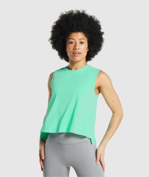 Gymshark Sport Midi Muskelshirt Damen Türkis | 9034RGFEN
