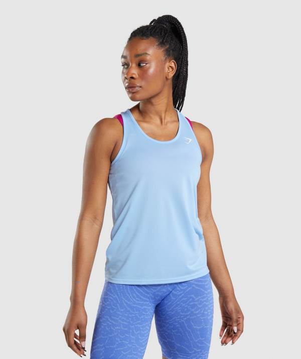 Gymshark Sport Muskelshirt Damen Grau Blau | 6247WALQB