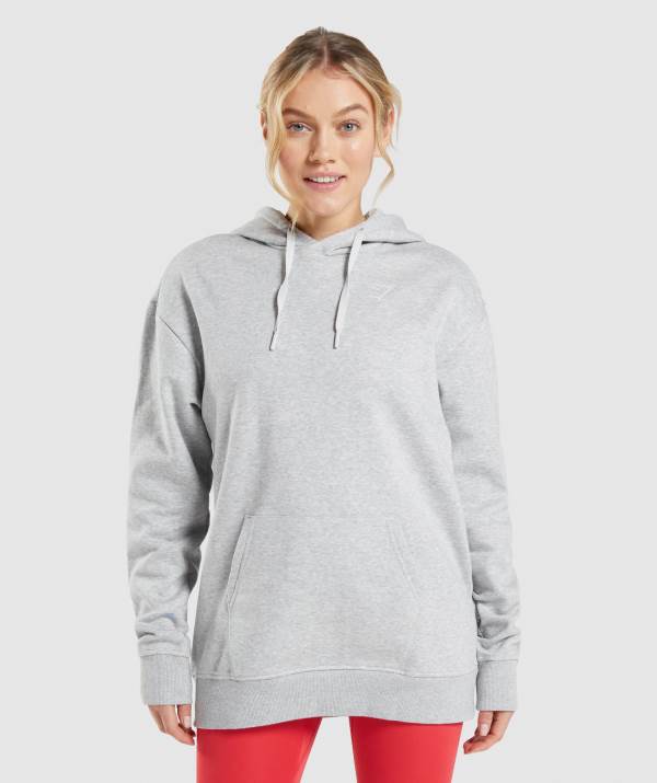 Gymshark Sport Oversized Hoodie Damen Hellgrau | 3592CURWE