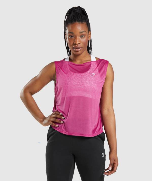 Gymshark Sport Oversized Muskelshirt Damen Rosa | 2315KXSAZ