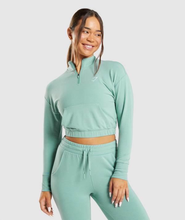 Gymshark Sport Pippa Pullover Damen Blau | 4803XKEJA