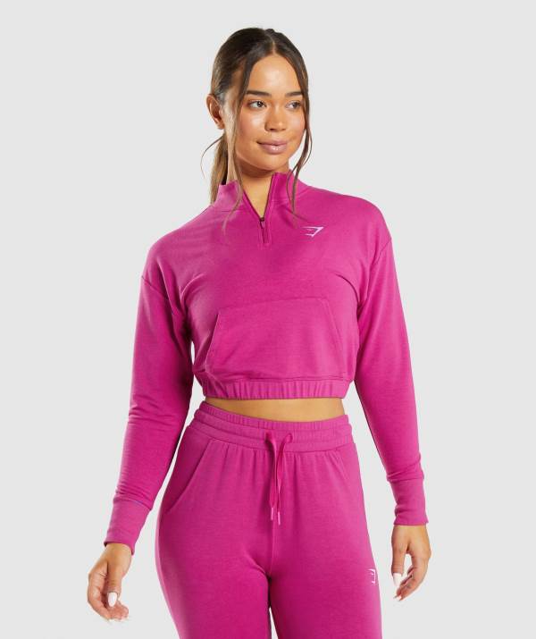 Gymshark Sport Pippa Pullover Damen Rosa | 0542PULYA