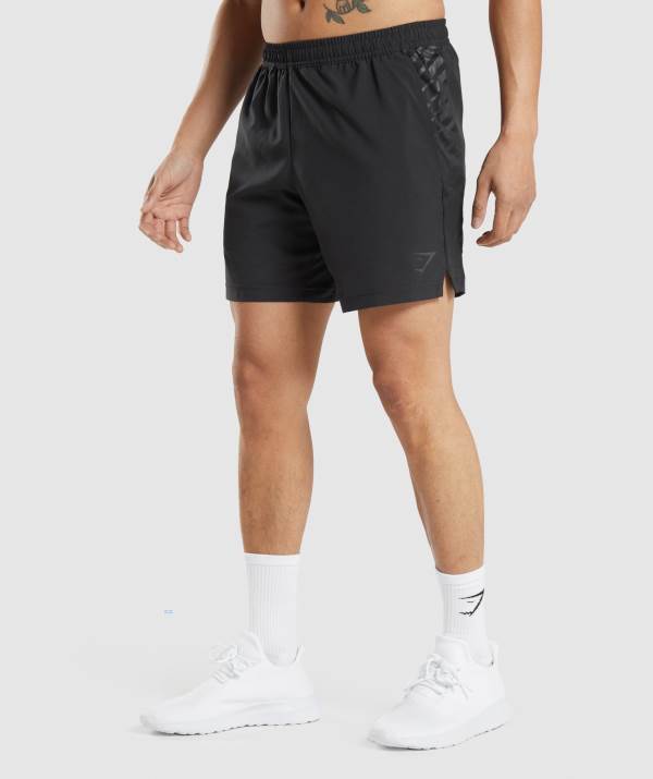 Gymshark Sport Stripe 7" Kurze Hose Herren Schwarz | 2681JWYTR