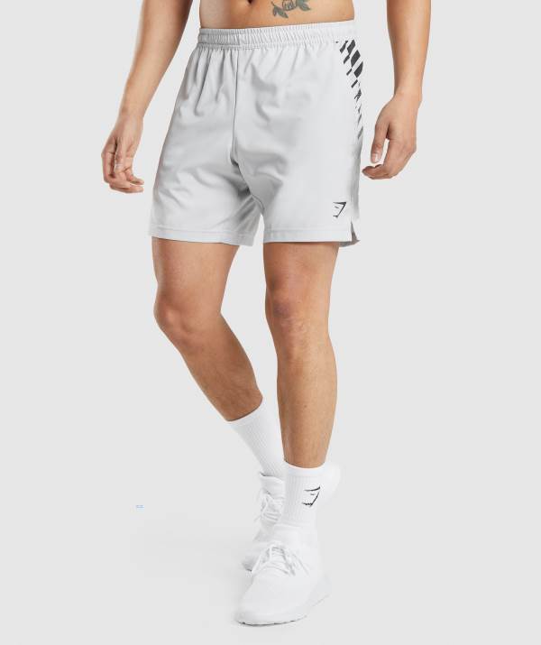 Gymshark Sport Stripe 7" Kurze Hose Herren Hellgrau | 7456EVAZP