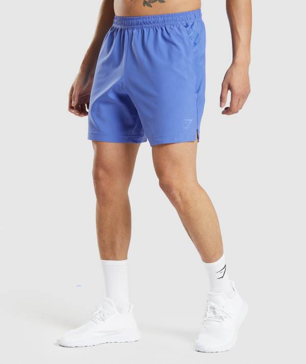 Gymshark Sport Stripe 7" Kurze Hose Herren Blau | 9153HMVTQ