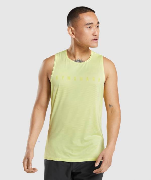 Gymshark Sport Stripe Muskelshirt Herren Grün | 8739XYHWG