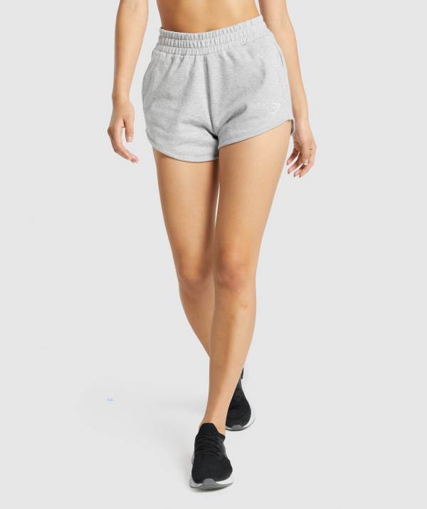 Gymshark Sport Sweat Kurze Hose Damen Hellgrau | 4863MRQAT