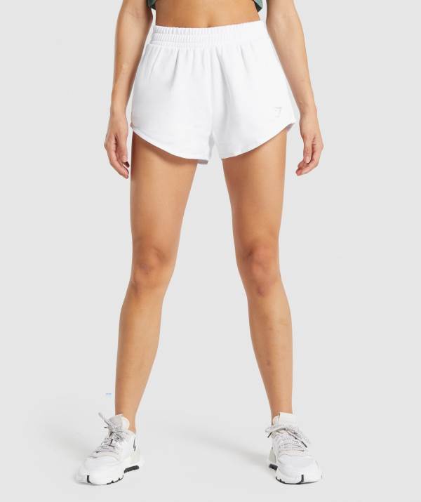 Gymshark Sport Sweat Kurze Hose Damen Weiß | 8913LNDMU