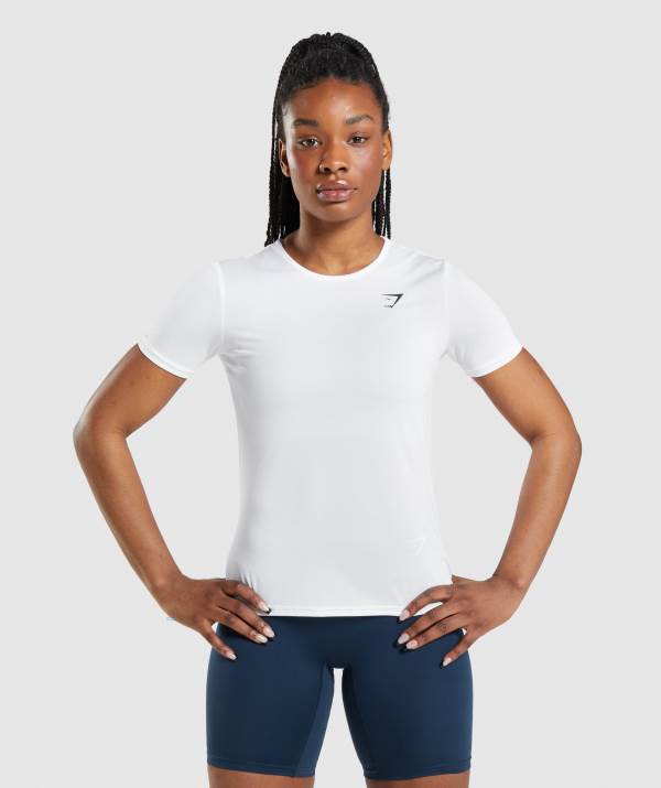 Gymshark Sport T-Shirt Damen Weiß | 5038PADRV
