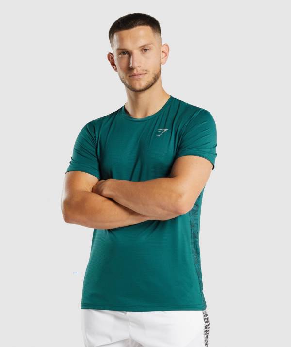 Gymshark Sport T-Shirt Herren Türkis | 2198TWYRP