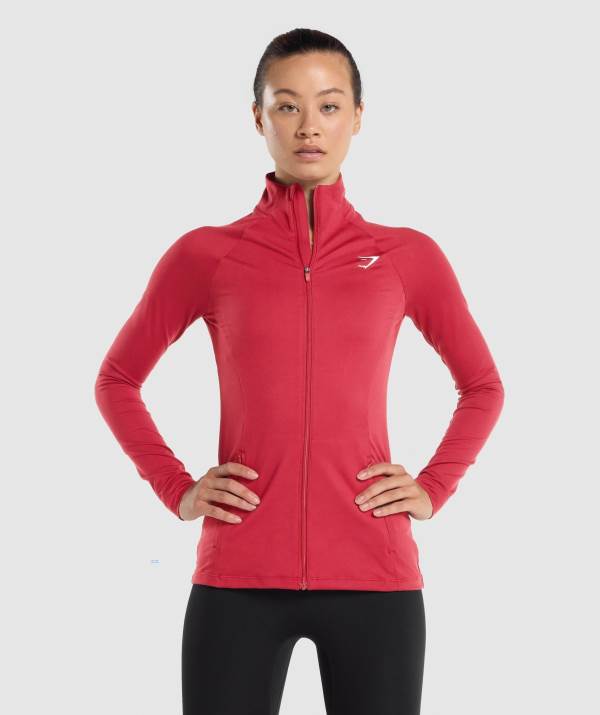 Gymshark Sport Zip Up Jacke Damen Bordeaux | 6430XFYWU