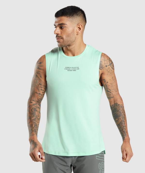 Gymshark Steve Cook Muskelshirt Herren Blau | 0197VGWKY