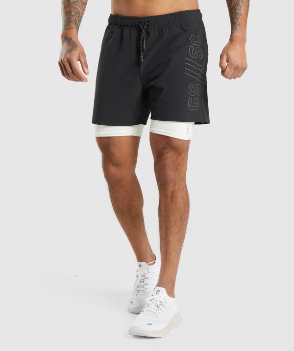 Gymshark Steve Cook Ranger Kurze Hose Herren Schwarz | 0145LHDRP