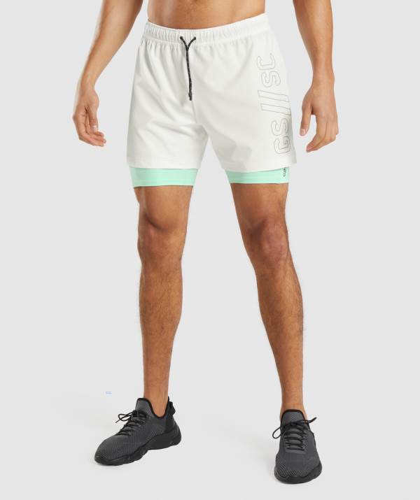 Gymshark Steve Cook Ranger Kurze Hose Herren Weiß | 6471KXTNZ