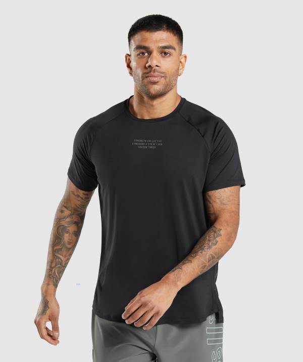 Gymshark Steve Cook T-Shirt Herren Schwarz | 4798EMVUW