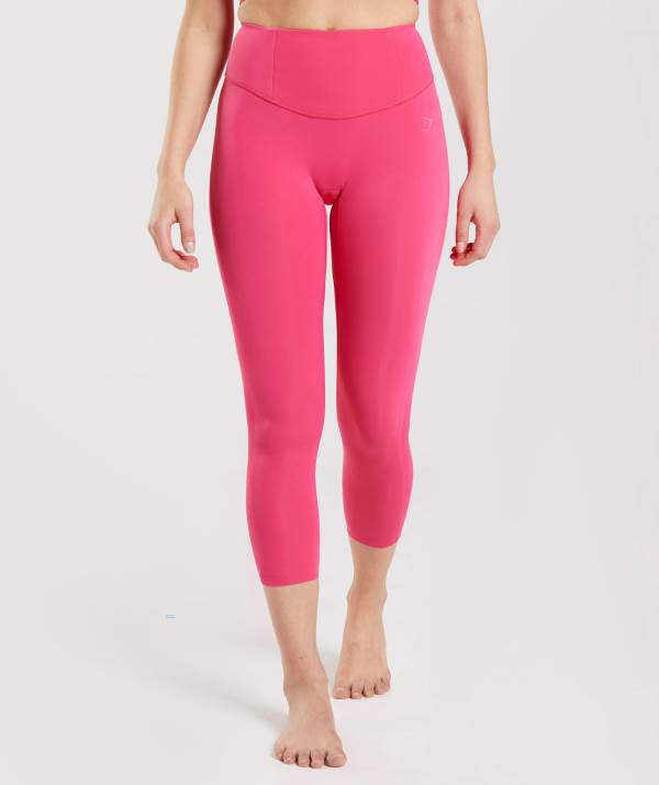 Gymshark Studio 7/8 Leggings Damen Rosa | 0127COWKE