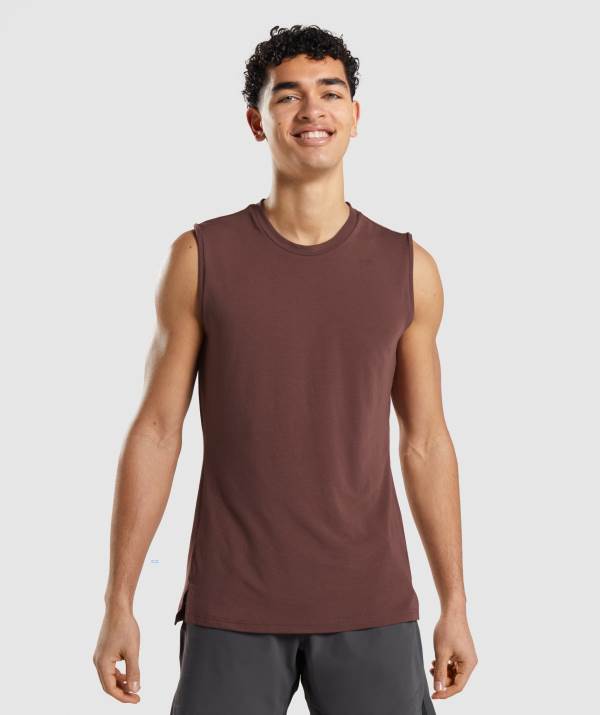 Gymshark Studio Amplify Muskelshirt Herren Rosa Braun | 6350FIGNO